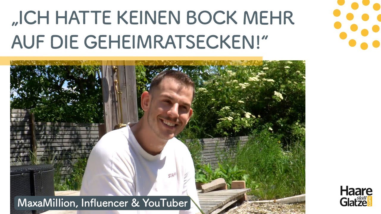 Haartransplantation bei YouTuber MaxaMillion: "Ich hatte keinen Bock mehr auf die Geheimratsecken!"