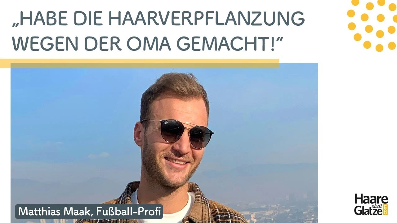 "Ich hab's gemacht!" - Fußballer Matthias Maak ließ sich Haare verpflanzen.