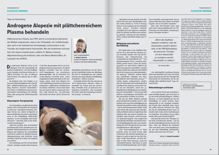 Ein Interview mit Dr. Markus Horacek von Moser Medical im Jatros Magazin