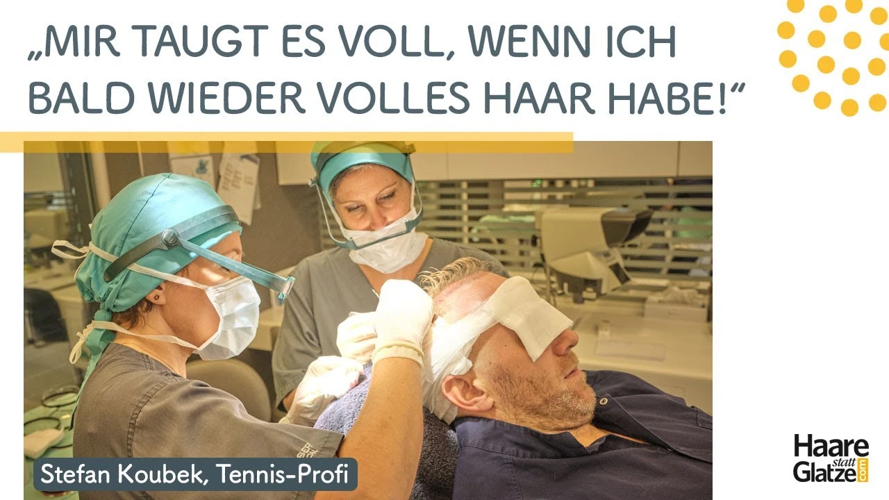 Stefan Koubek: Haartransplantation in Wien - die Behandlung gefilmt | Haare statt Glatze