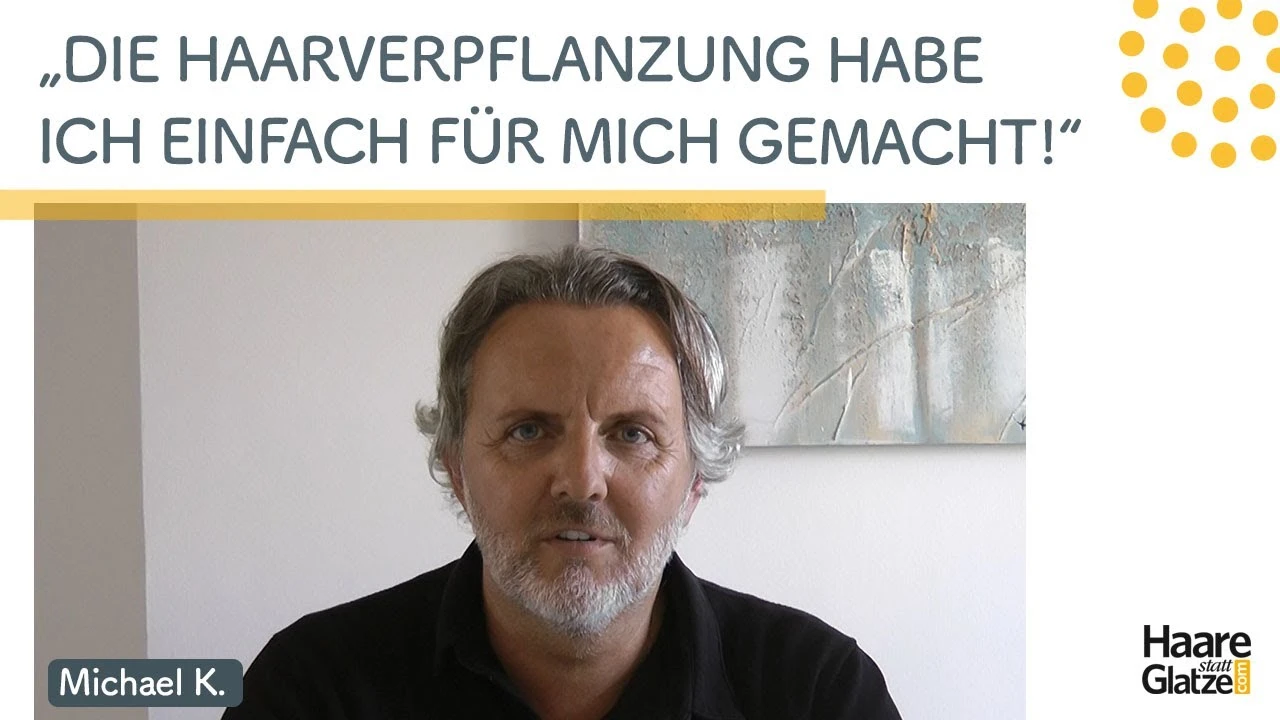 Michael stellt das Ergebnis seiner Haarverpflanzung vor | Moser Medical | Haare statt Glatze