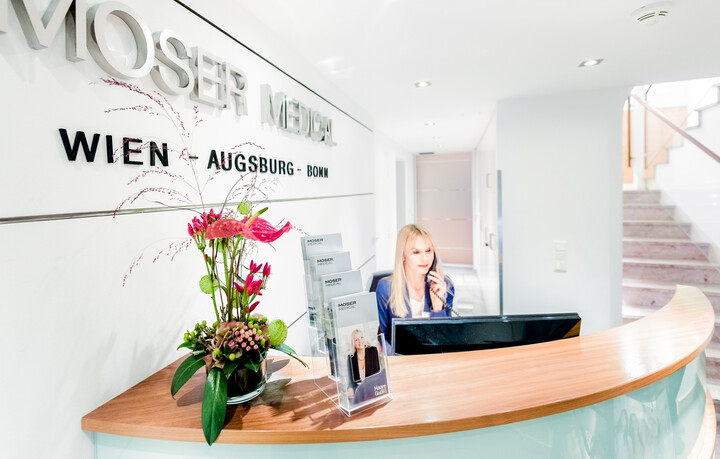 Der Empfang der Moser Medical Klinik in Wien