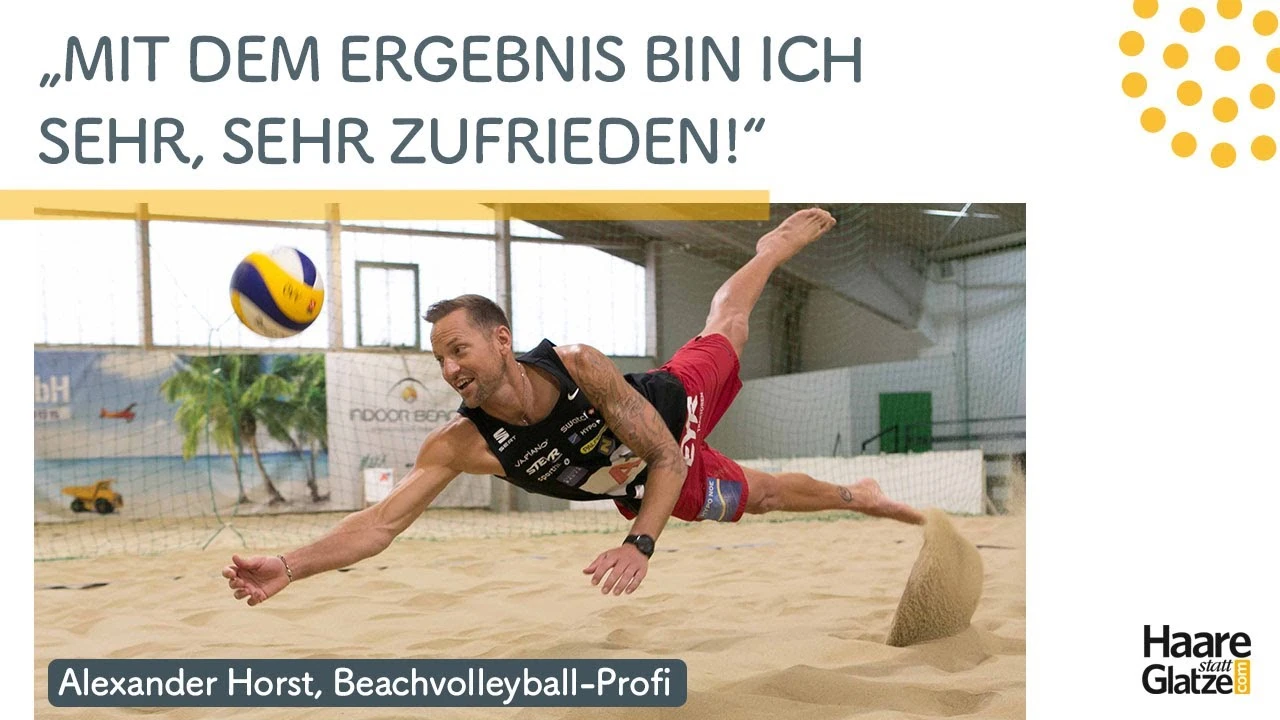 Alexander Horst - Das Ergebnis der Haartransplantation beim Beachvolleyball-Star