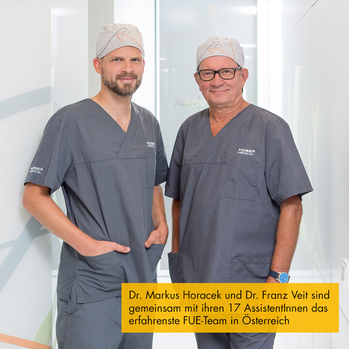 Die 2 erfahrenen Spezialisten Dr.Markus Horacek und Dr.Franz Veit der Moser Medical Group